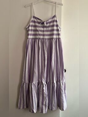Crewcuts Lavender and White Striped Maxi Dress
